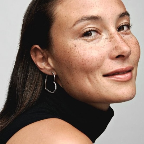 Asymmetrische Hart Hoepel Oorbellen Pandora Nederland