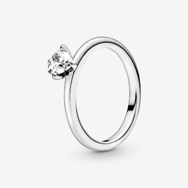 Duidelijk Merk Pandora Nederland Hart Solitaire Ring