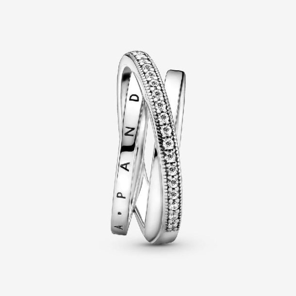 Crossover Pavé Triple Band Ring Pandora Nederland