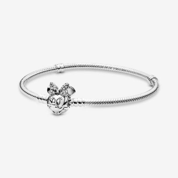 Disney Momenten Pave Minnie Mouse Sluiting Snake Chain Armband Pandora Nederland