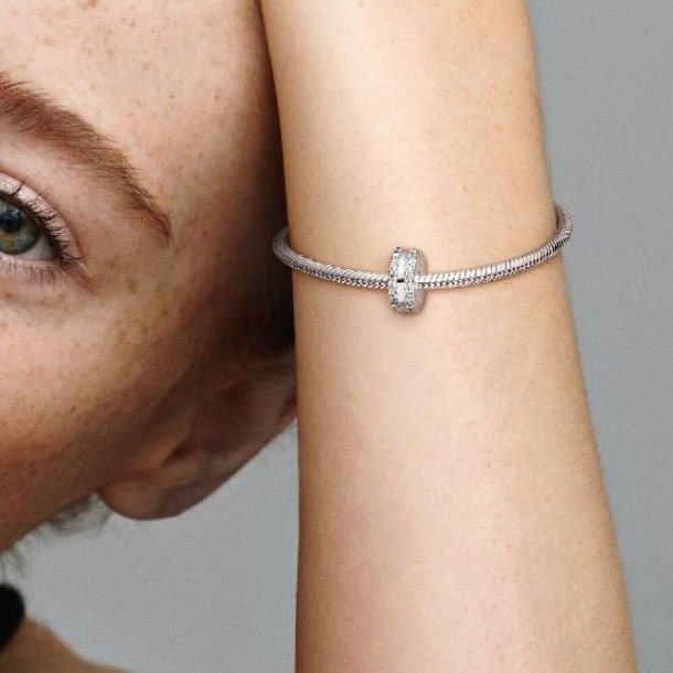 Dubbel Gevoerde Pave Clip Bedels Pandora Nederland