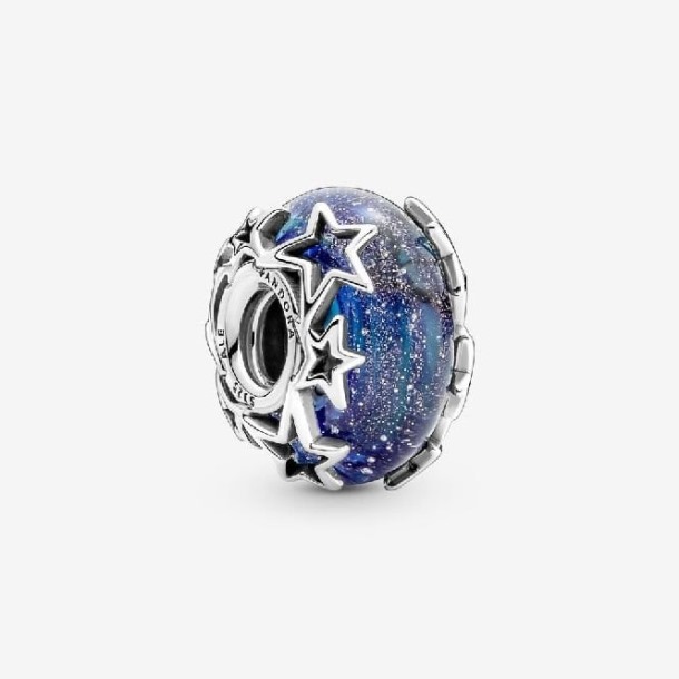Galaxy Blue & Star Murano Bedel Pandora Nederland