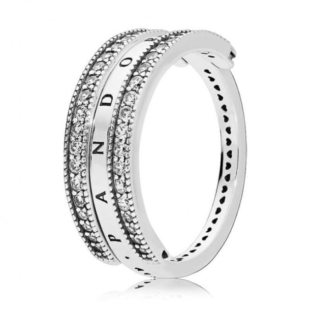 Logo & Hartjes Ring Pandora Nederland