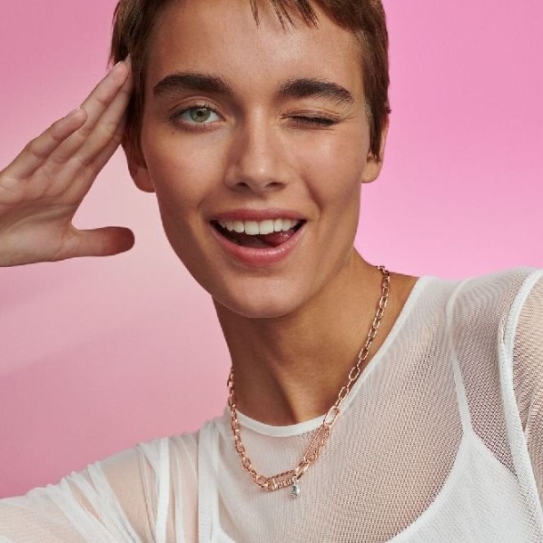 Me Styling Roségoud Droomwoord Kettingschakel Pandora Nederland