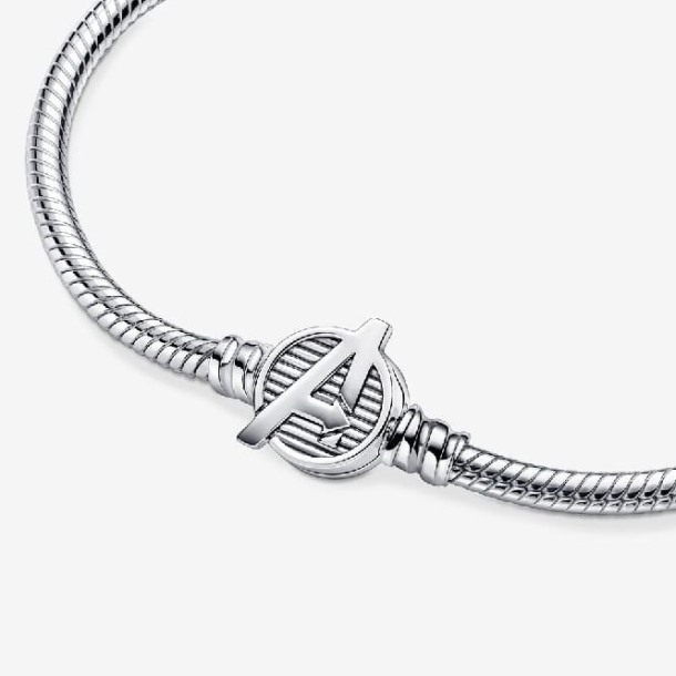 Marvel The Pandora Nederland Avengers Logo Sluiting Snake Chain Armband
