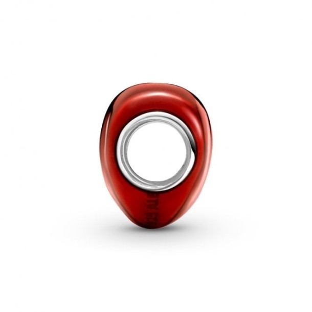 Metallic Rood Hart Bedels Pandora Nederland
