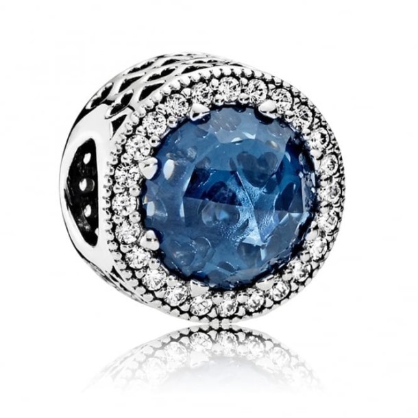 Nachtblauw Stralende Hartjes Bedels Pandora Nederland