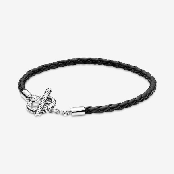 Moments Gevlochten Merk Pandora Nederland Leren T-bar Armband