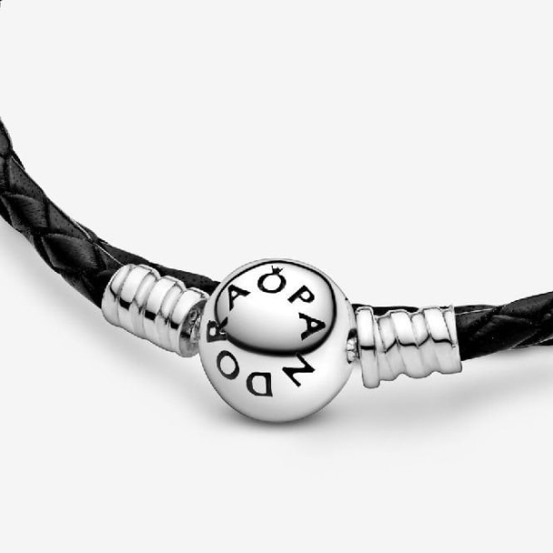 Momenten Dubbele Pandora Nederland Zwarte Leren Armband