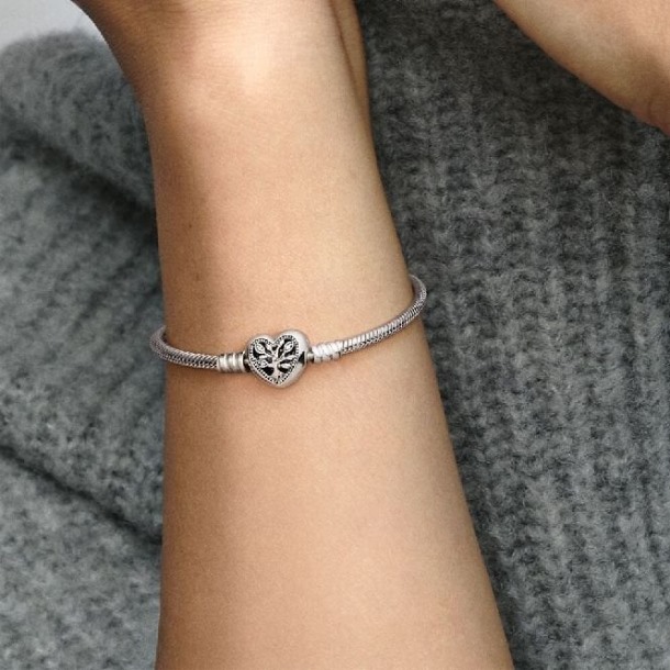 Momenten Familie Merk Pandora Nederland Boom Hart Sluiting Snake Chain Armband