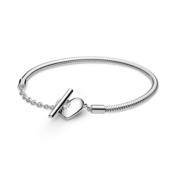 Momenten Hart T-bar Snake Chain Armband Merk Pandora Nederland