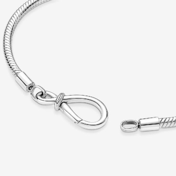 Momenten Pandora Nederland Infinity Knoop Snake Chain Armband