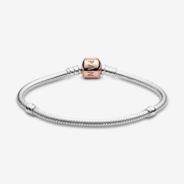 Momenten Snake Chain Armband Met Roos Sluiting Pandora Nederland