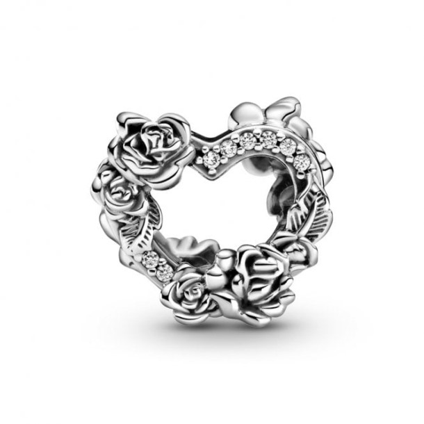 Open Hart & Roze Bloemen Bedels Pandora Nederland