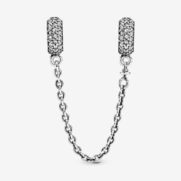 Pandora Nederland Merk Sprankelende Pave Veiligheidsketting Bedel