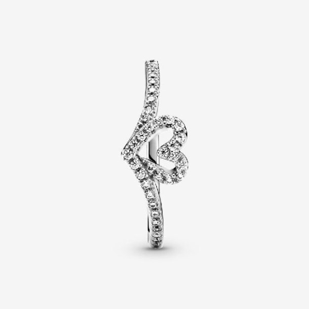 Pandora Nederland Sprankelende Wishbone Hart Ring