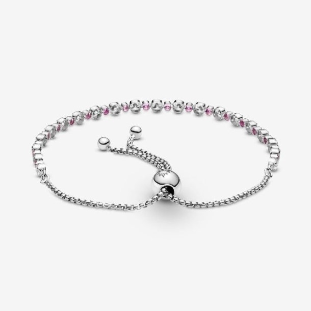 Roze & Doorzichtige Pandora Nederland Sparkle Slider Armband