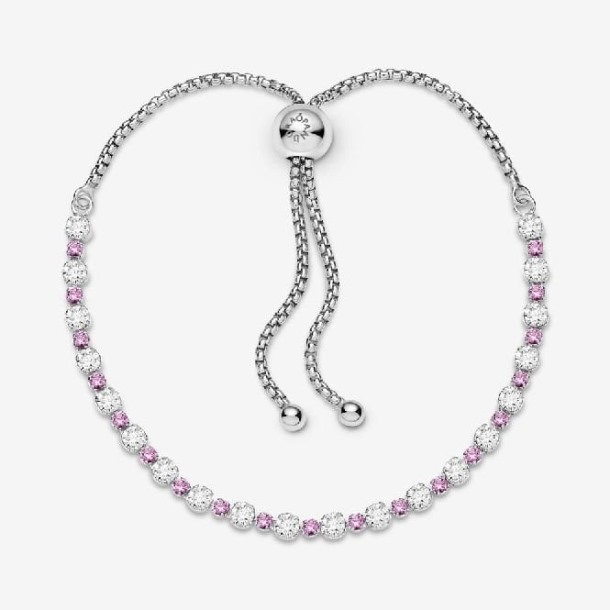 Roze & Doorzichtige Pandora Nederland Sparkle Slider Armband