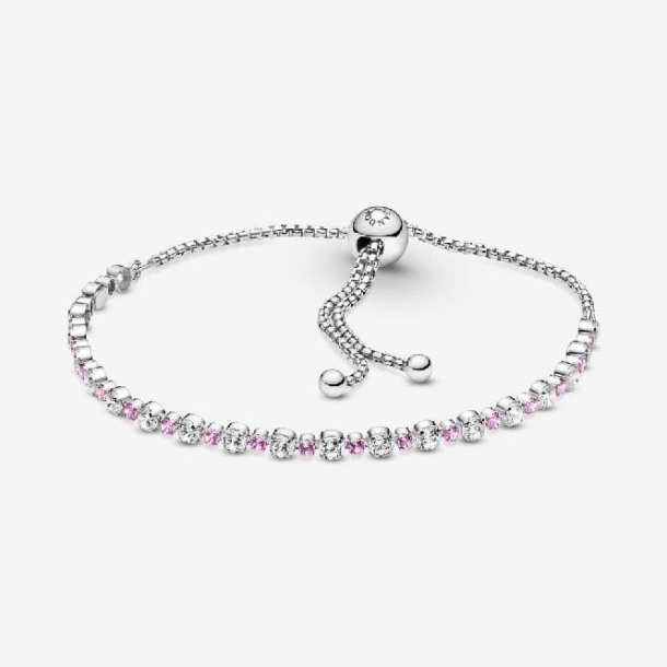Roze & Clear Sparkle Slider Armband Pandora Nederland