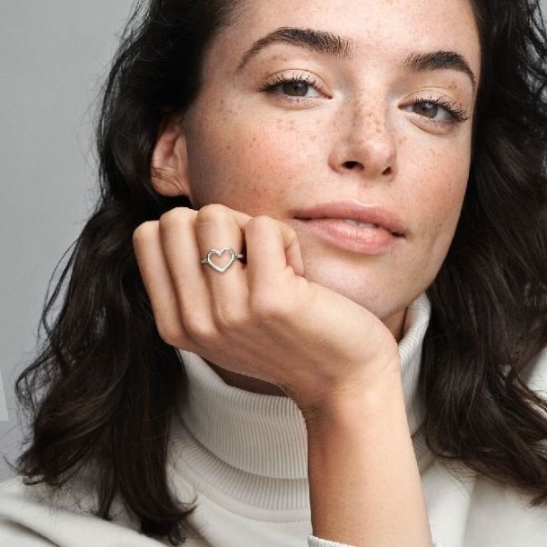 Gepolijst Open Merk Pandora Nederland Hart Ring