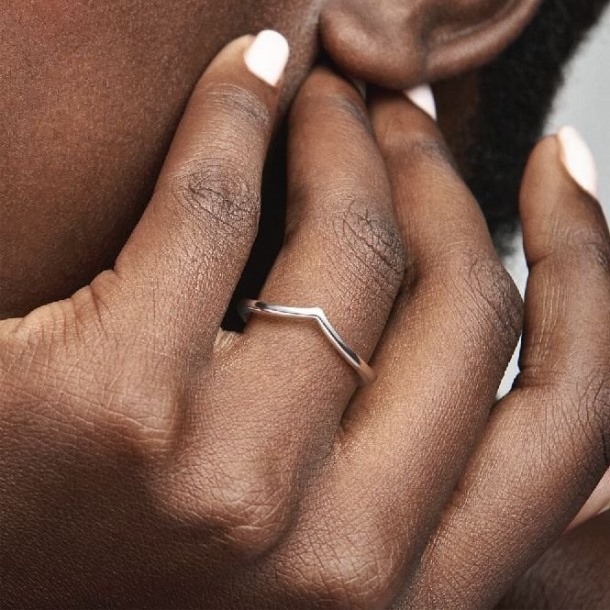 Gepolijste Pandora Nederland Wishbone Ring