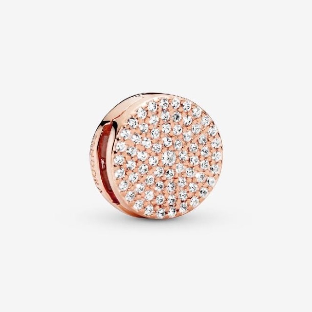 Reflecties Roos Ronde Pave Clip Bedel Pandora Nederland