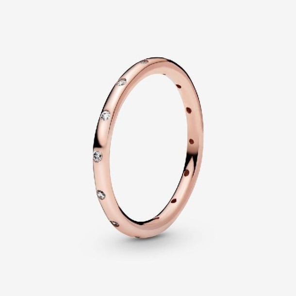 Rose Brand Pandora Nederland Eenvoudige Sprankelende Band Ring