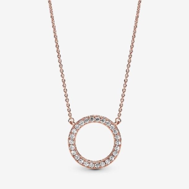 Roos Cirkel Van Fonkeling Ketting Pandora Nederland