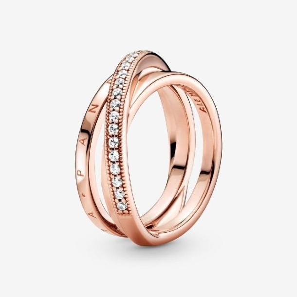 Roos Crossover Pavé Triple Band Ring Pandora Nederland