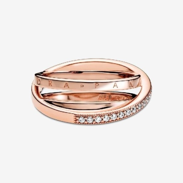 Roos Crossover Pavé Triple Band Ring Pandora Nederland