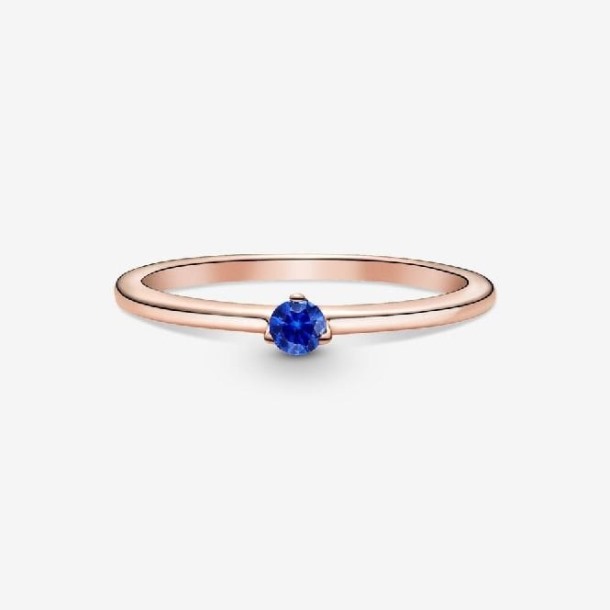 Rose Fashion Pandora Nederland Stellaire Blauwe Solitaire Ring