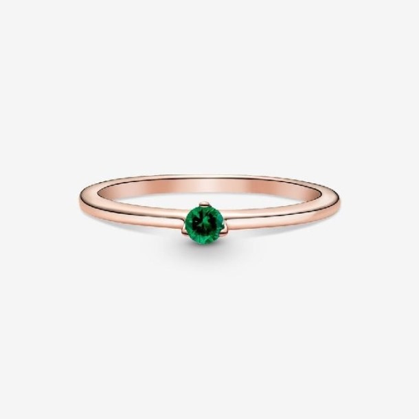 Roze Groene Solitaire Pandora Nederland Ring