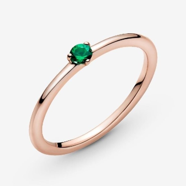 Roze Groene Solitaire Pandora Nederland Ring
