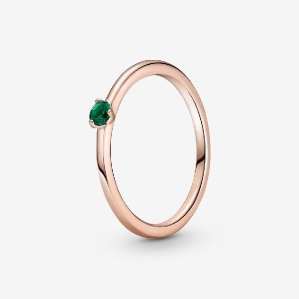 Roze Groene Solitaire Ring Pandora Nederland