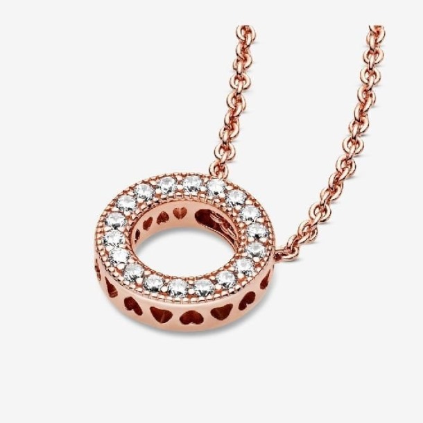 Roos Logo Pave Cirkel Collier Ketting Pandora Nederland