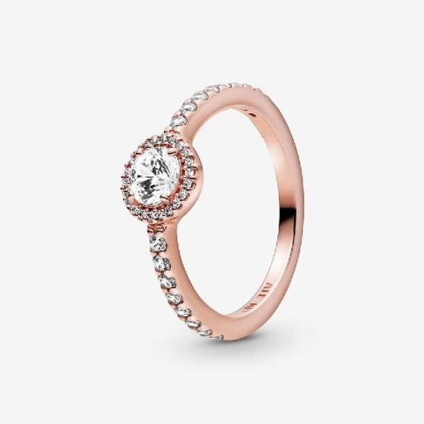 Rose Pandora Nederland Klassieke Sparkle Halo Ring