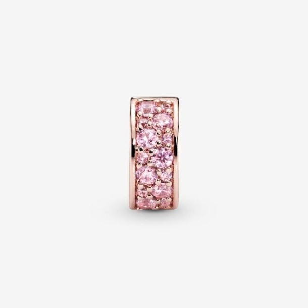 Roos Roze Pave Clip Bedel Pandora Nederland