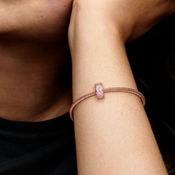 Roos Roze Pave Clip Bedel Pandora Nederland