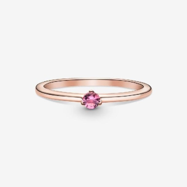 Roos Roze Solitaire Pandora Nederland Ring