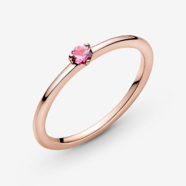 Roos Roze Solitaire Ring Pandora Nederland