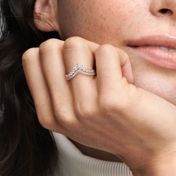 Roos Prinses Pandora Nederland Wishbone Ring