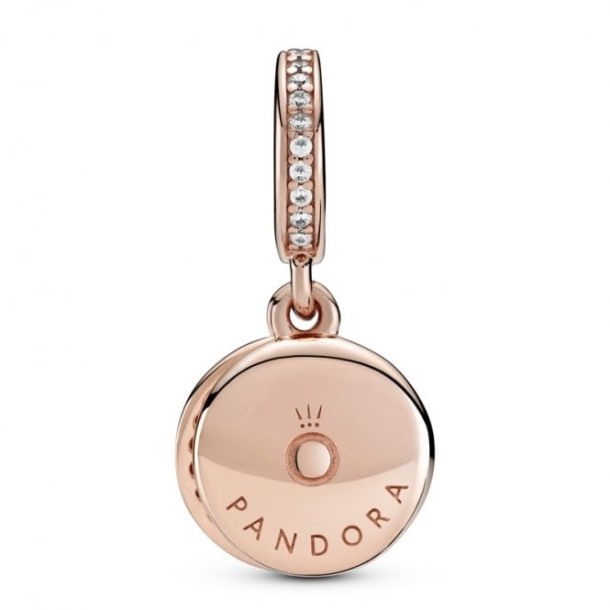 Roos Sprankelend Lichtblauw Schijf Dubbele Bengelende Bedels Pandora Nederland