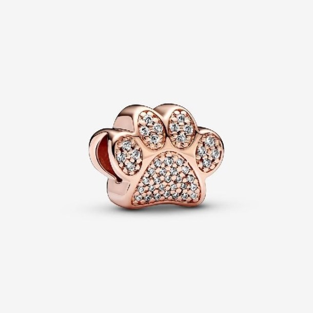 Roos Sprankelende Pootafdruk Bedels Pandora Nederland