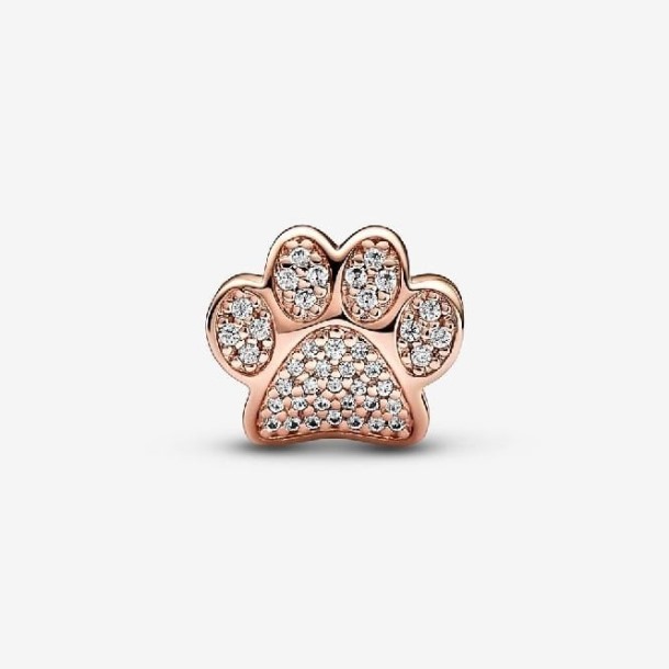 Roos Sprankelende Pootafdruk Bedels Pandora Nederland