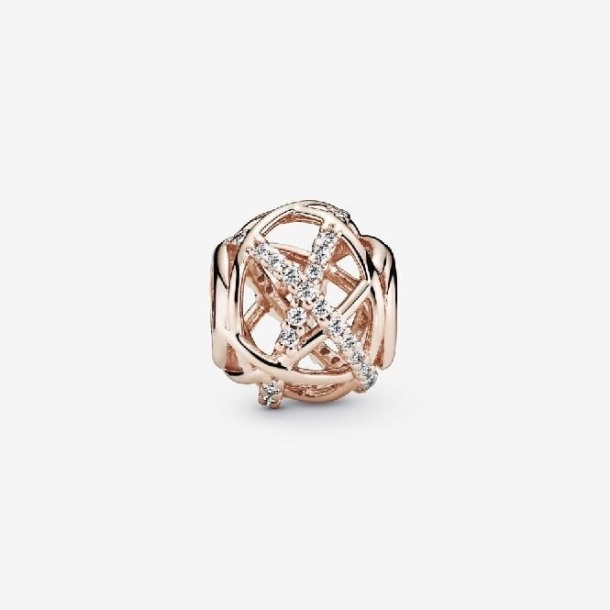 Roos Sprankelende & Gepolijste Lijnen Bedel Pandora Nederland