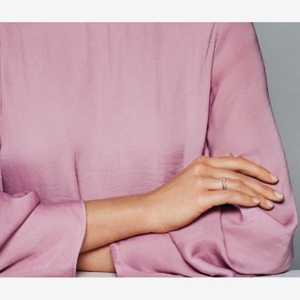 Roos Sprankelende Twisted Lines Ring Pandora Nederland