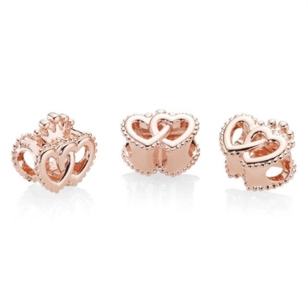 Rose Verenigd Vorstelijke Harten Bedels Pandora Nederland