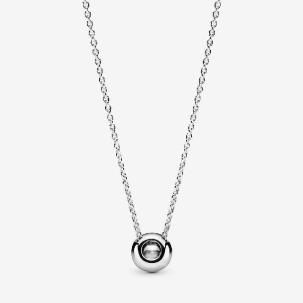 Ronde Fonkelende Halo Ketting Pandora Nederland
