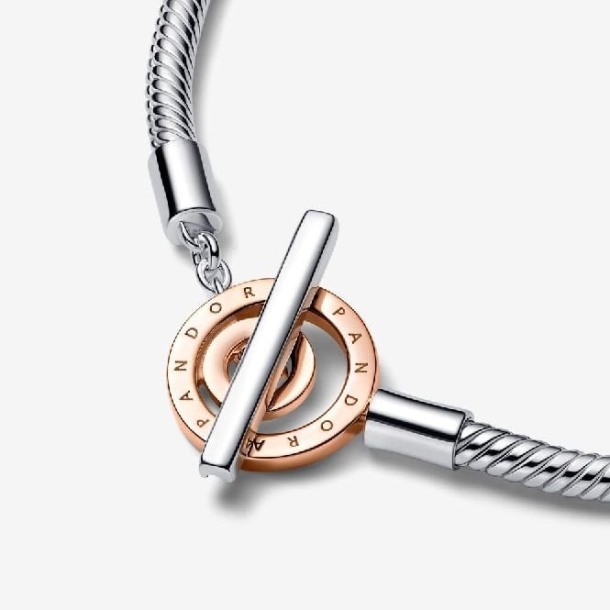 Handtekening Tweekleurig Logo T-bar Slangenketting Armband Pandora Nederland