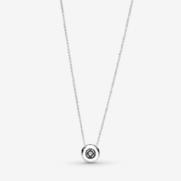 Sprankelende Dubbele Halo Collier Ketting Pandora Nederland